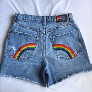 Aviator Nation hi rise jean shorts, size 27